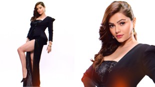 Rubina Dilaik Shares photos in dazzling Black Dress on social media for Battleground Global viral photos