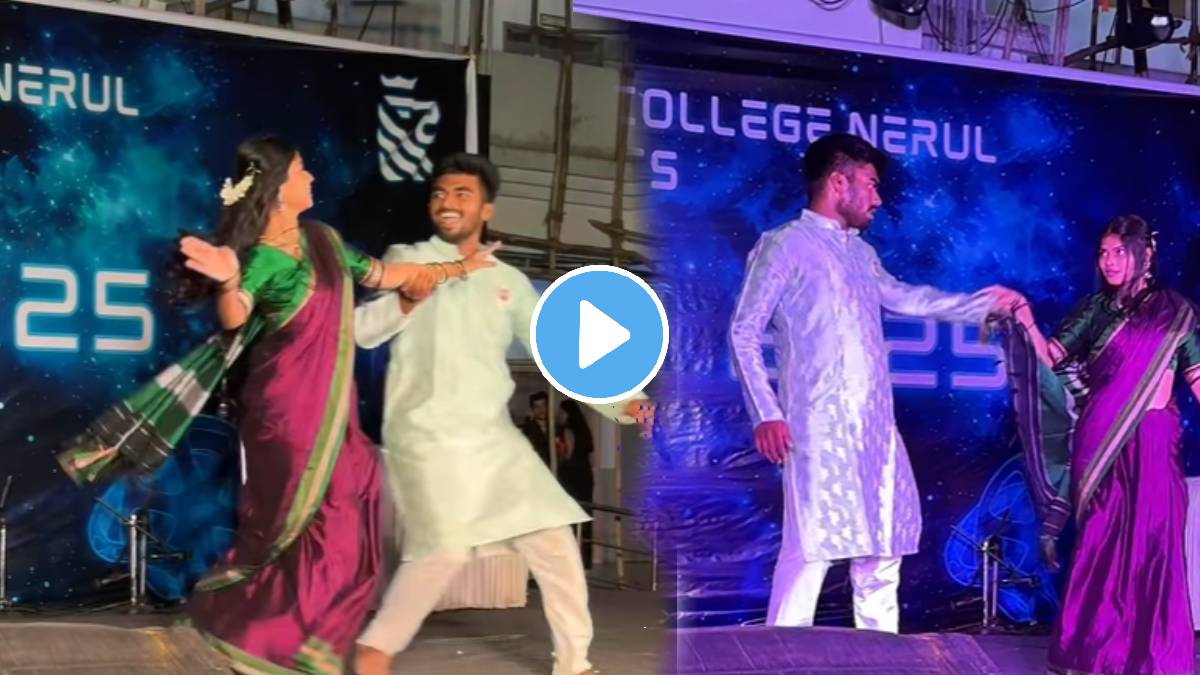 Viral video girl and boy dance on marathi song hriday vasant phultana video