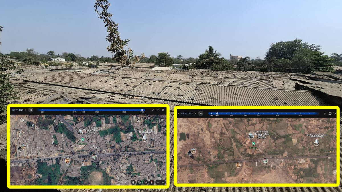 Encroachments, Katai-Ambernath road, water ,
