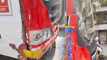 municipal transport service buses in mira bhayandar are damaged risk of accident Passengers