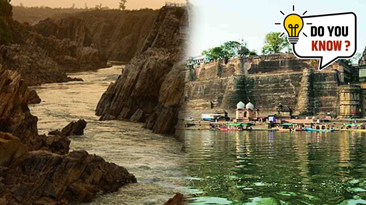 Why does Narmada river flow in the opposite direction