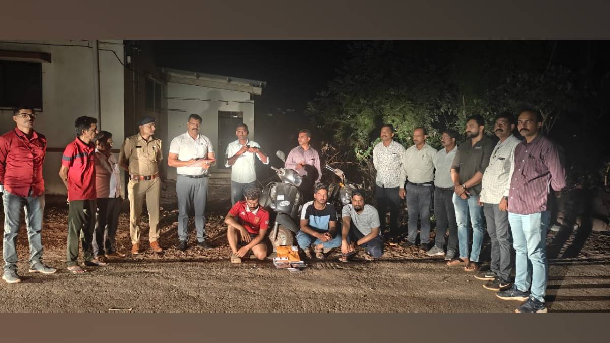 ratnagiri local crime investigation branch arrested three individuals and seized 353 grams of ganja