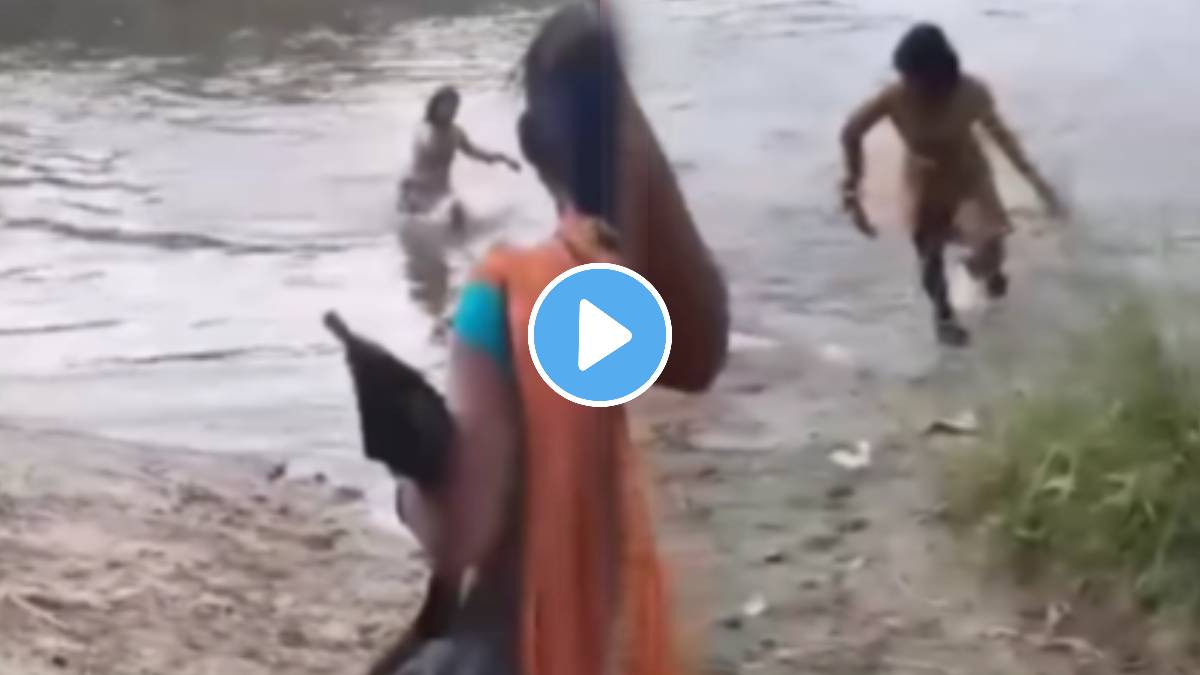 A crocodile bit off the hand of a girl who went fishing in Bagaha Bihar shocking video goes viral on social Media