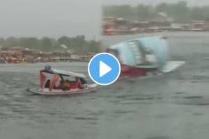 Cloudburst in jammu and kashmir shikara drowning incident on dal lake video goes viral on social media