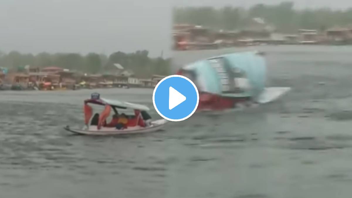 Cloudburst in jammu and kashmir shikara drowning incident on dal lake video goes viral on social media