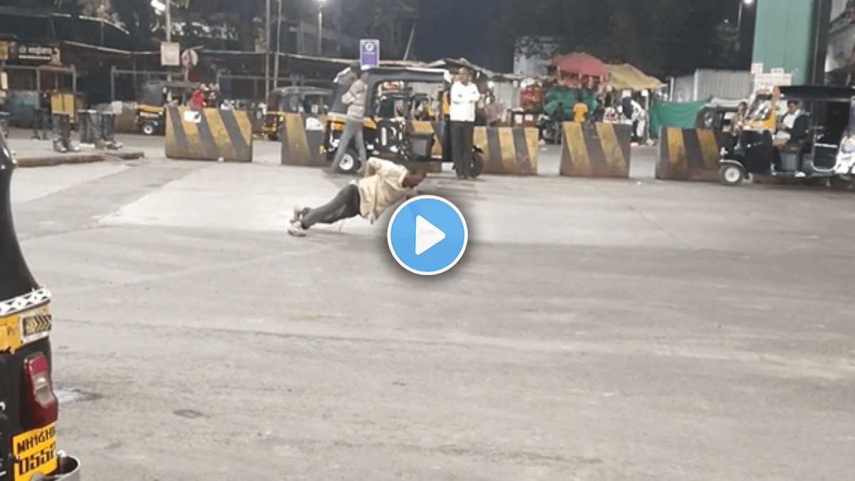 Pune Man Delivers Fitness Masterclass On Busy Swargate Road