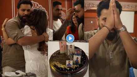 Rohit Sharma Birthday Celebration with Mumbai Indians Team and Wife Ritika Sharma Watch Video