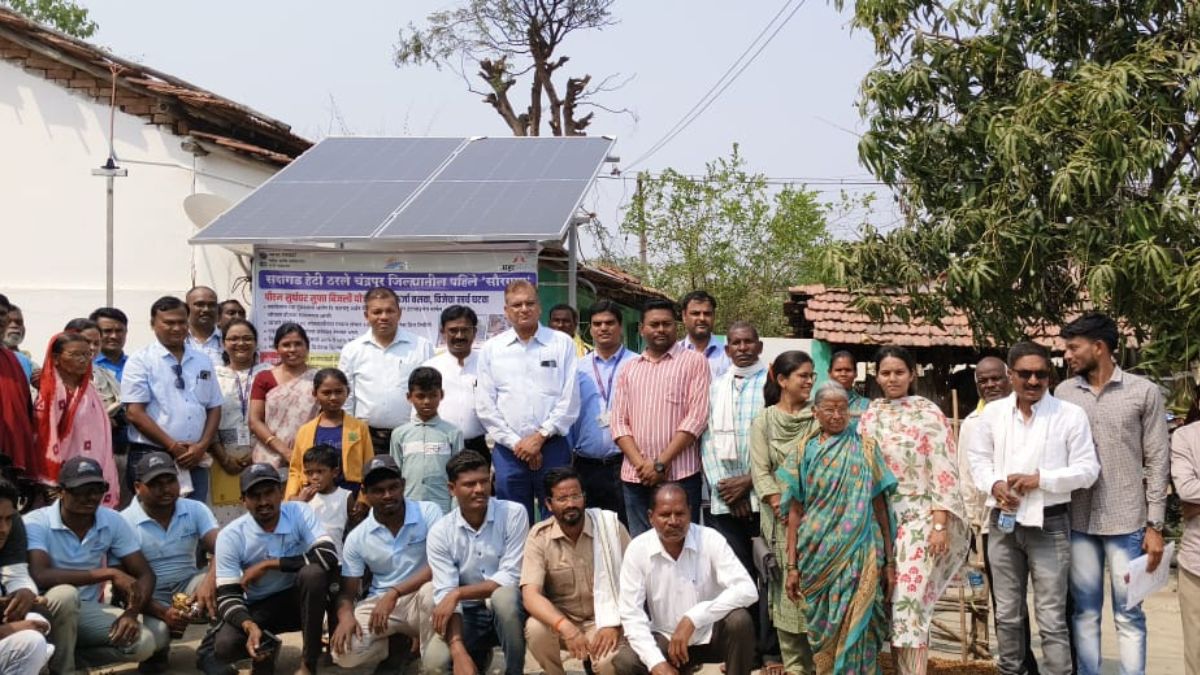 2400 units of electricity generated per month Sadagadh Heti is the first Solar Village in Chandrapur