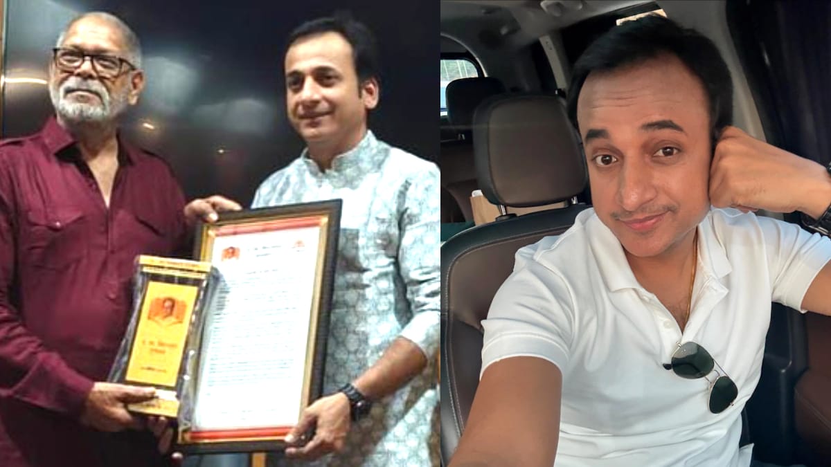 Sankarshan Karhade shared a special post for he receiving the Da. Ma. Mirasdar award