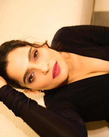 priya bapat in black gown hot looks