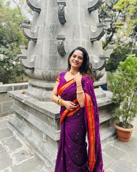 Marathi Actress Bhagyashree Mote In irkal saree