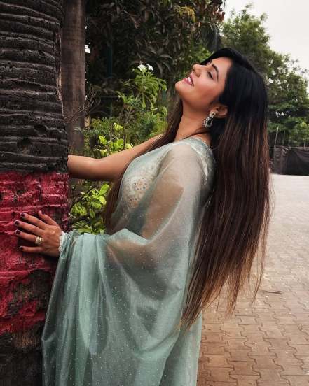marathi actress veena jagtap saree look