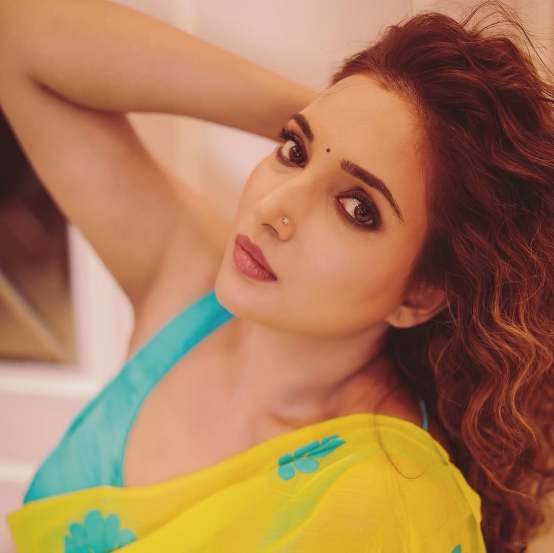Marathi actress rupali bhosle in blue gown