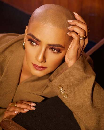 actress shanthi Priya goes bald in her latest photoshoot