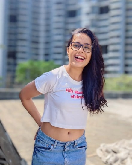 Shivani Rangole Kulkarni White Crop Top Look