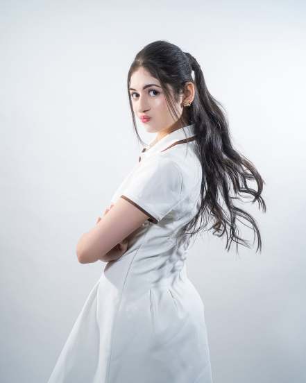 Bajrangi Bhaijaan fame Harshaali Malhotra stuns fans with her latest photos in a white dress See how Munni looks now elegant and grown up