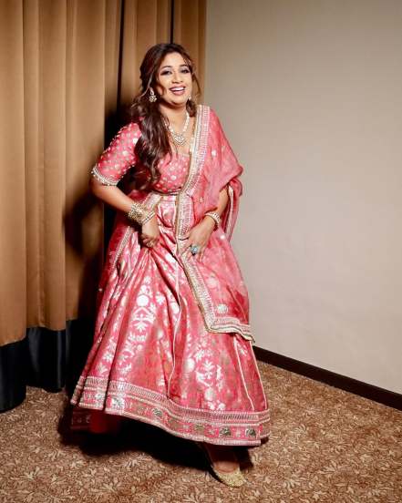 Shreya Ghoshal shares stunning photos in a pink lehenga to wish fans Shubho Nobo Borsho
