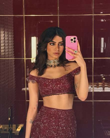 Khushi Kapoor in her dazzling traditional red lehenga for Bombay Times Fashion Week shared post on social media