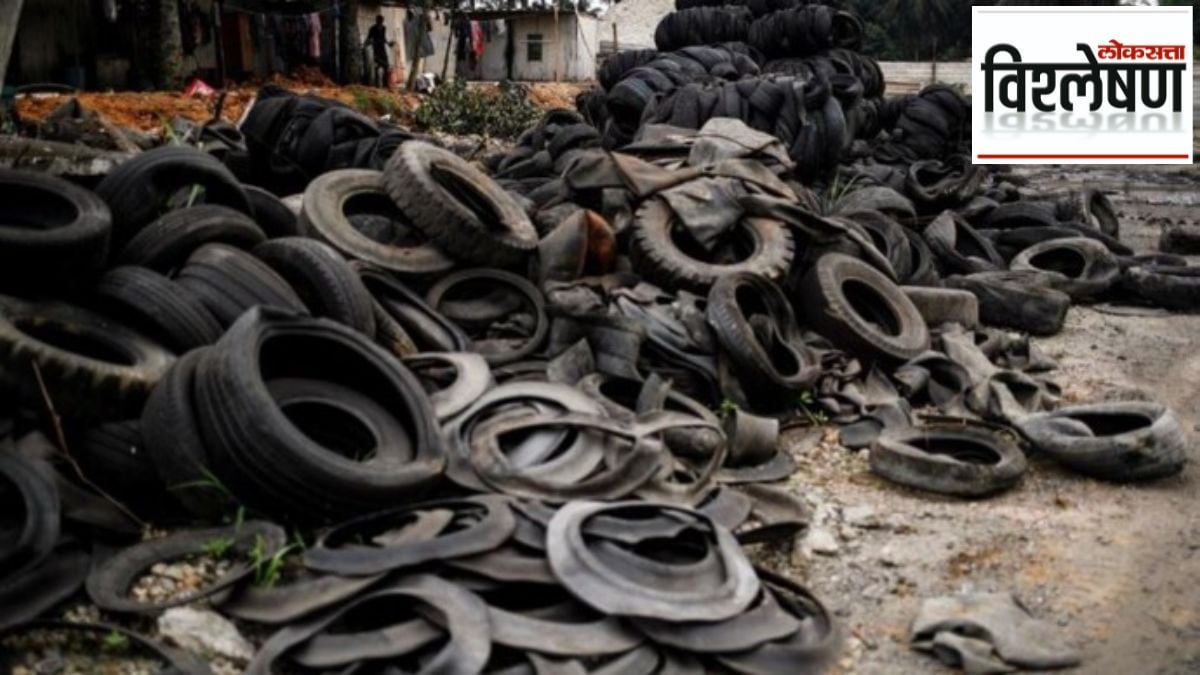 UK tyre exports to India toxic air and black market plants