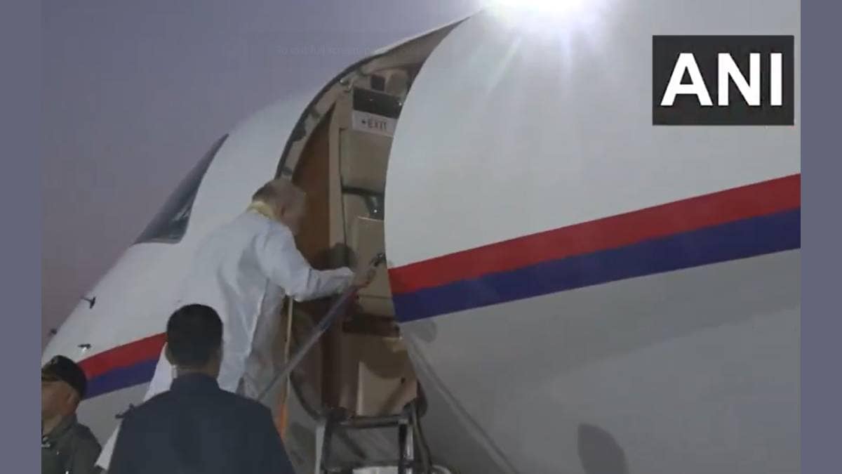 Union Home Minister Amit Shah and J&K LG Manoj Sinha depart for Srinagar