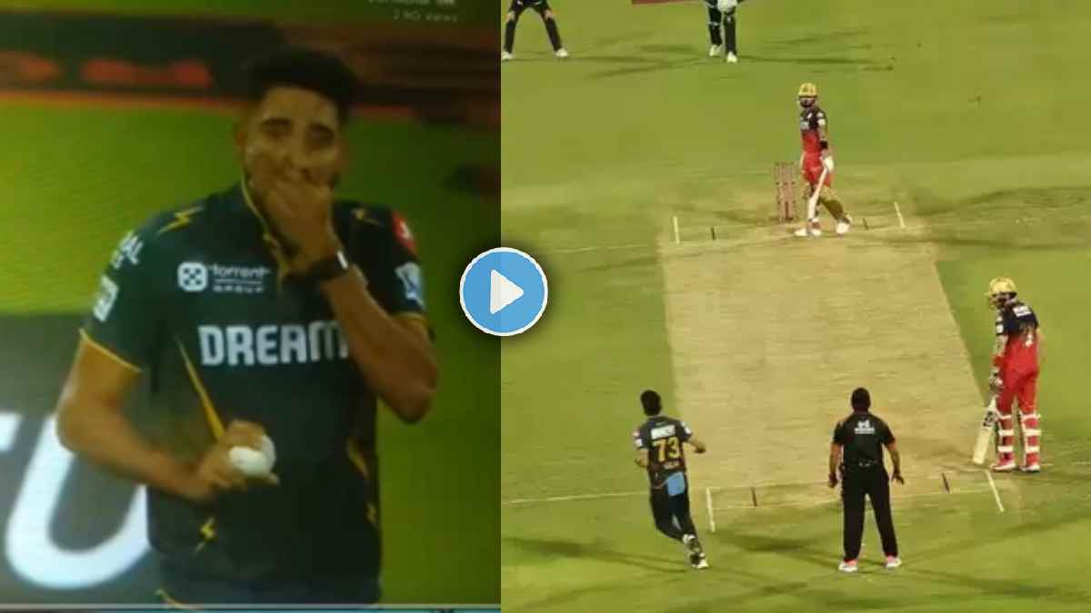Virat Kohli Mohammed Siraj Viral Video Siraj Gets Emotional While Bowling in RCB vs GT