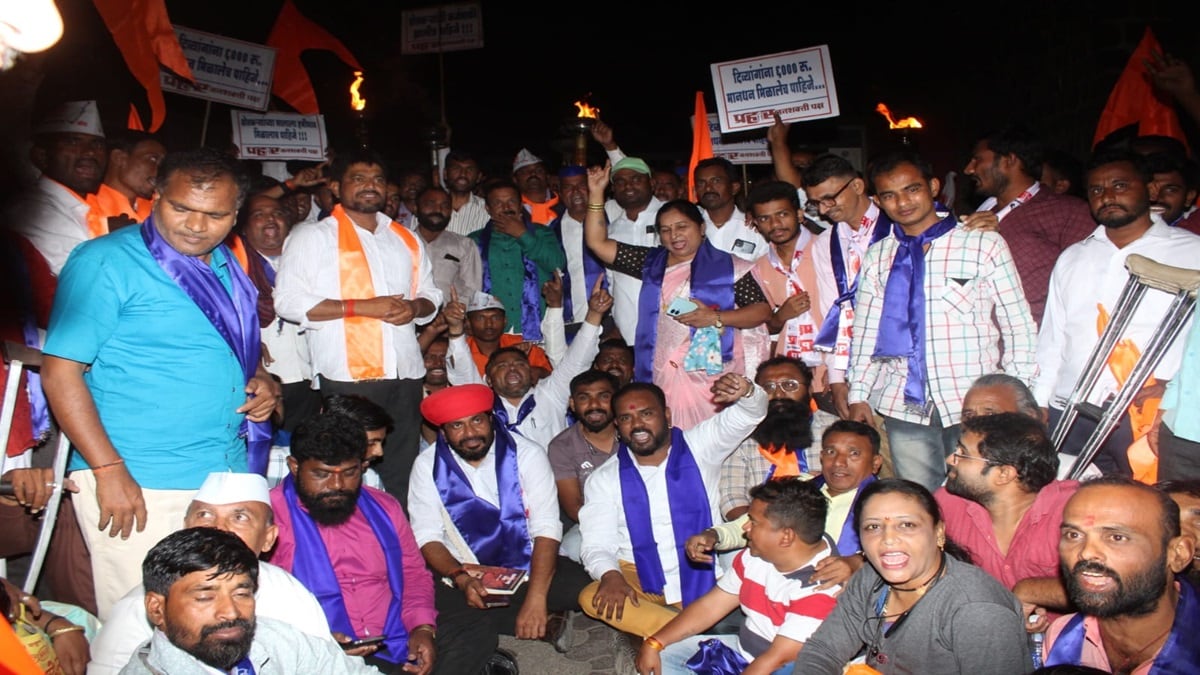 bacchu kadu, Prahar , protest , Manik Kokate,