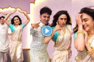 amruta khanvilkar dances on sai tamhankar song aalech mi with terrific energy