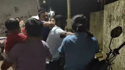 Argument between two families over saying excuse me in juni Dombivali