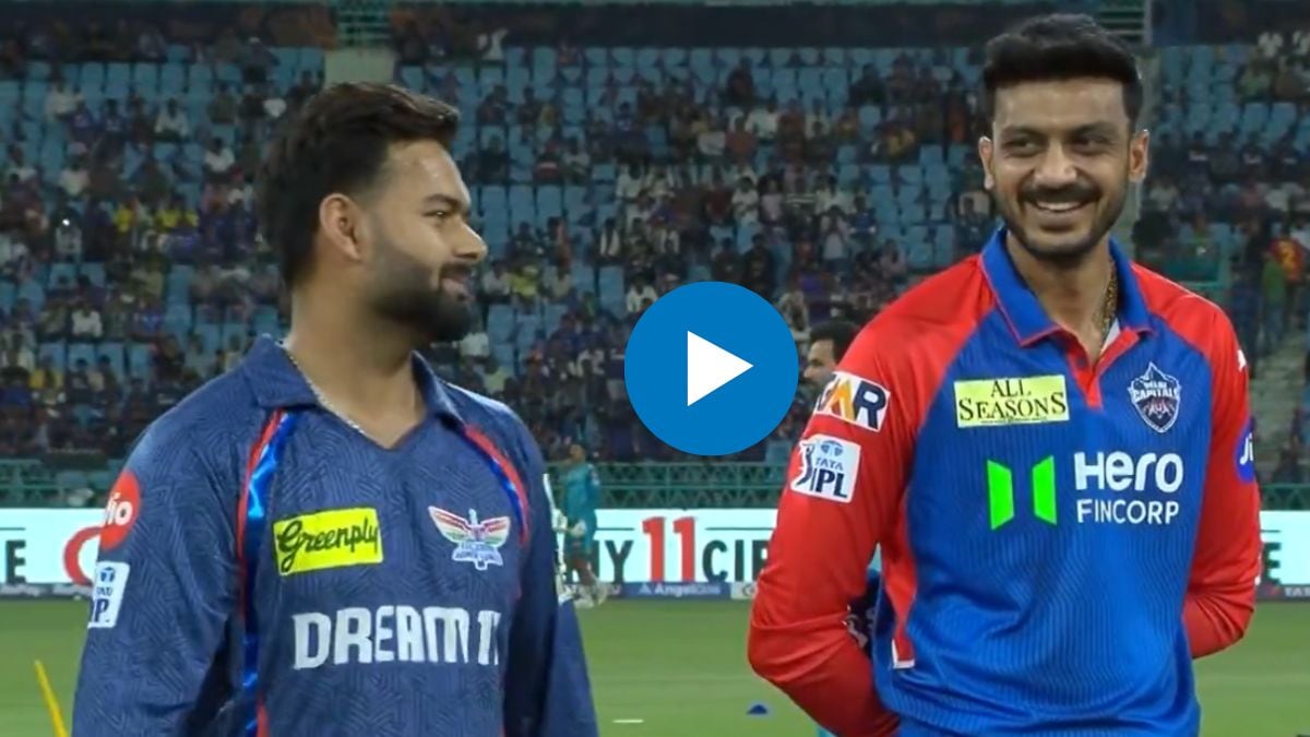 take batting first Rishabh pant axar patel funny conversation during lsg vs dc toss time watch video IPL 2025