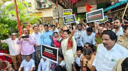 Shiv Sena Thackeray faction took out handa march on Wednesday