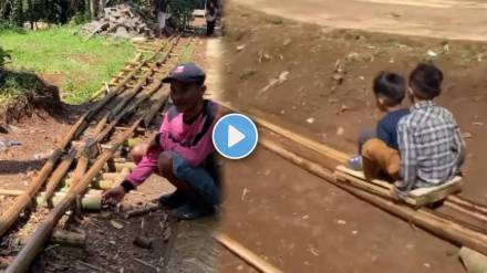 Village made handmade Bamboo Rollercoaster Ride