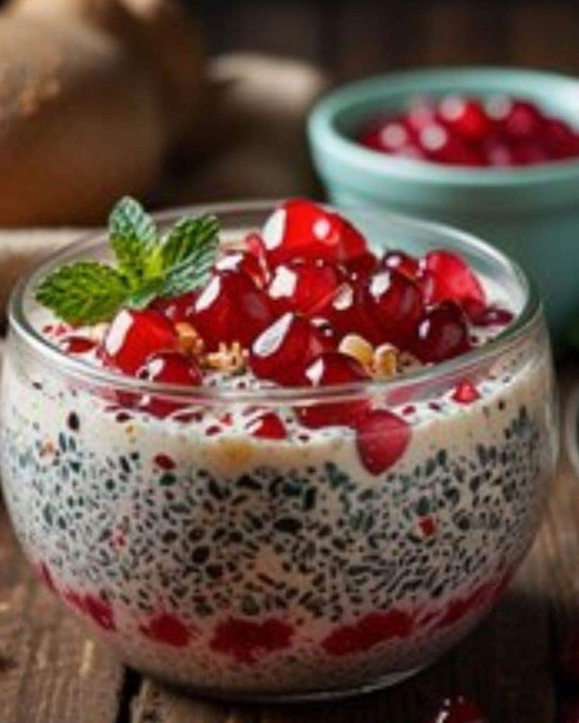 Pomegranate Chia Custard