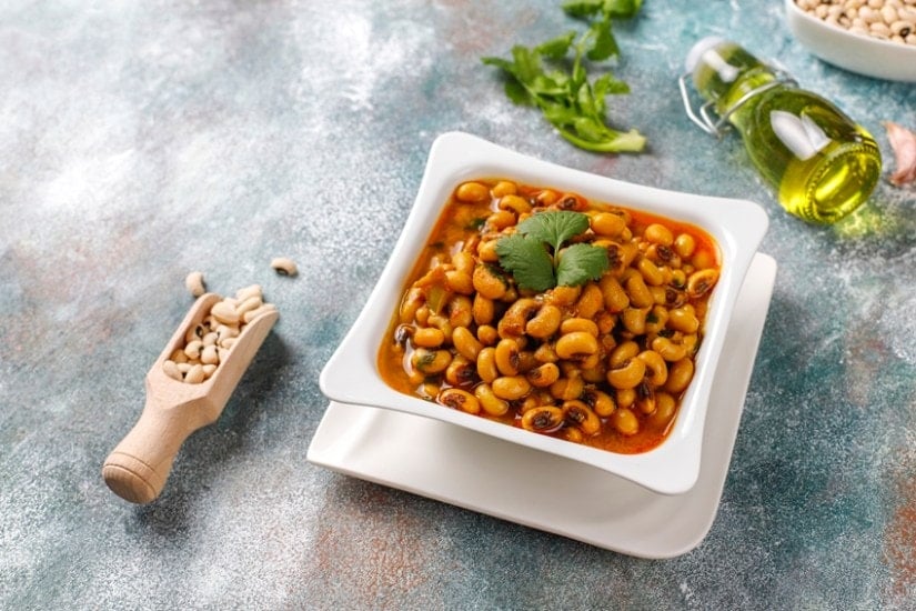 Black eyed beans curry,Indian cuisine.