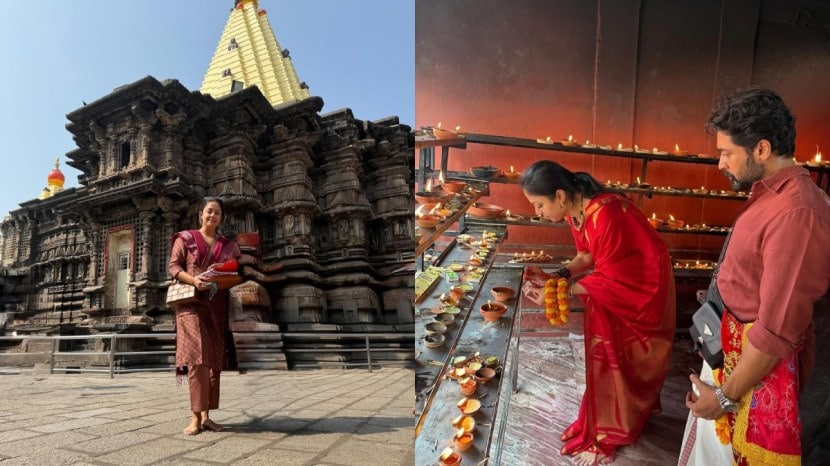 jyothika visits kolhapur mahalaxmi temple 