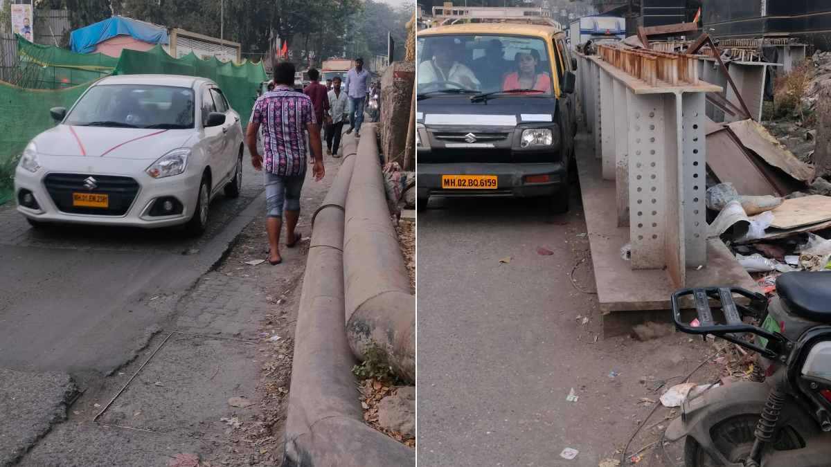 Kurla footpath issue news in marathi