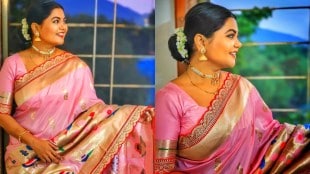 namrata sambherao maharashtrachi hasyajatra fame actress shared pink saree photos (1)