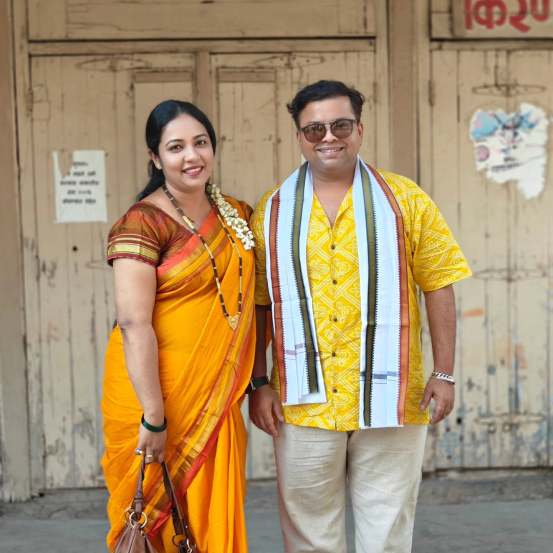 Maharashtrachi Hasyajatra Fame Prasad Khandekar jejuri khandoba Darshan with Family