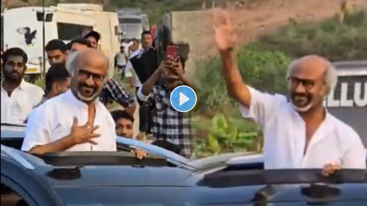 Rajnikant greets fans in between the shoot of jailer2