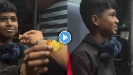 young group Celebrating co passenger student's birthday in train