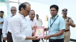 पुष्पगुच्छ आणणार्‍या कार्यकर्त्यांना अजित पवार यांनी दटावले; पुस्तकं देऊन स्वागत करण्याचा सल्ला