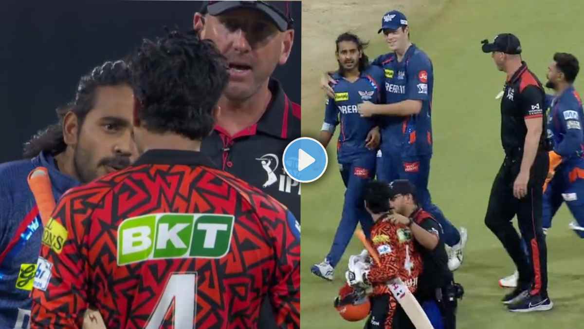 Abhishek Sharma Digvesh Rathi Fight Abhishek Got Angry on Notebook Celebration in LSG vs SRH Watch Video IPL 2025