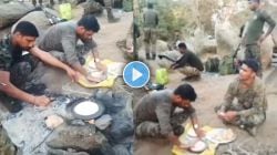 Video : चपाती बनवताना दिसले जवान, व्हिडीओ पाहून नेटकऱ्यांनी केला कौतुकाचा वर्षाव