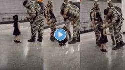 Video : जवान म्हणजे देवाचे दुसरे रूप! चिमुकली पडली जवानाच्या पाया, व्हिडीओ पाहून नेटकरी म्हणाले, “भारतीय संस्कार..”