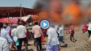 Wedding mandap caught fire due to firecrackers
