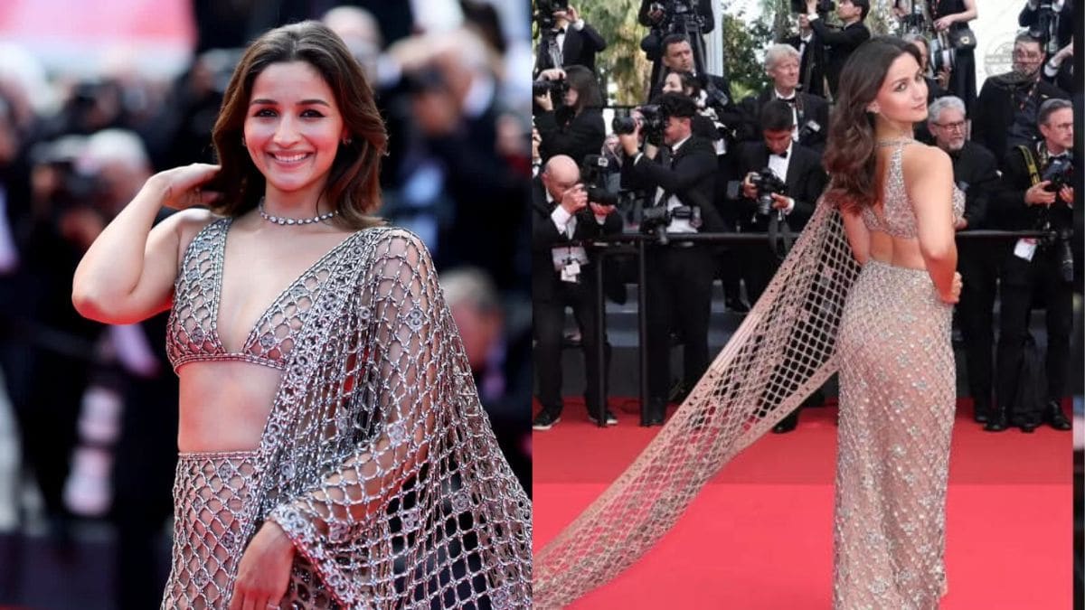 lia bhatt wore first ever gucci saree look in cannes film festival