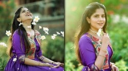Photos: जांभळ्या पैठणी ड्रेसमध्ये अमृता देशमुखचं सुंदर फोटोशूट