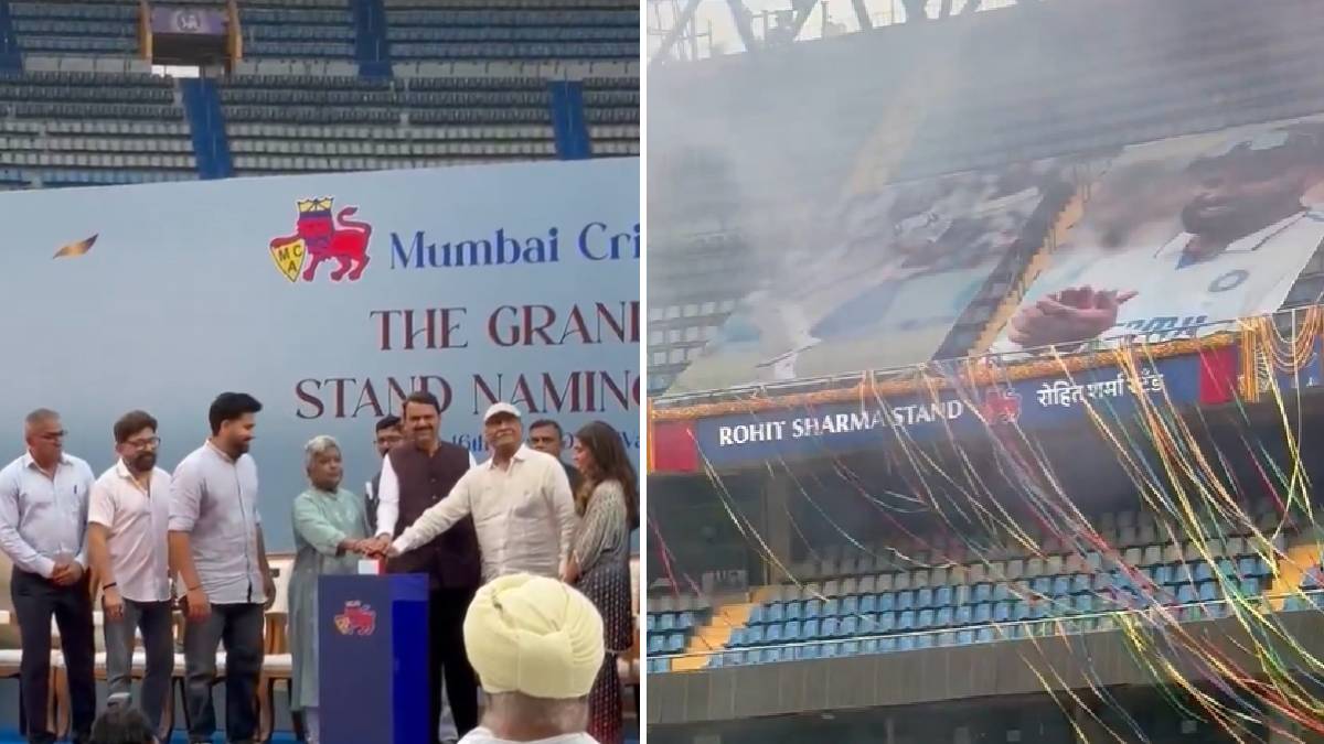 CM Devendra Fadnavis Rohit Sharma Stand Reveal at wankhede stadium