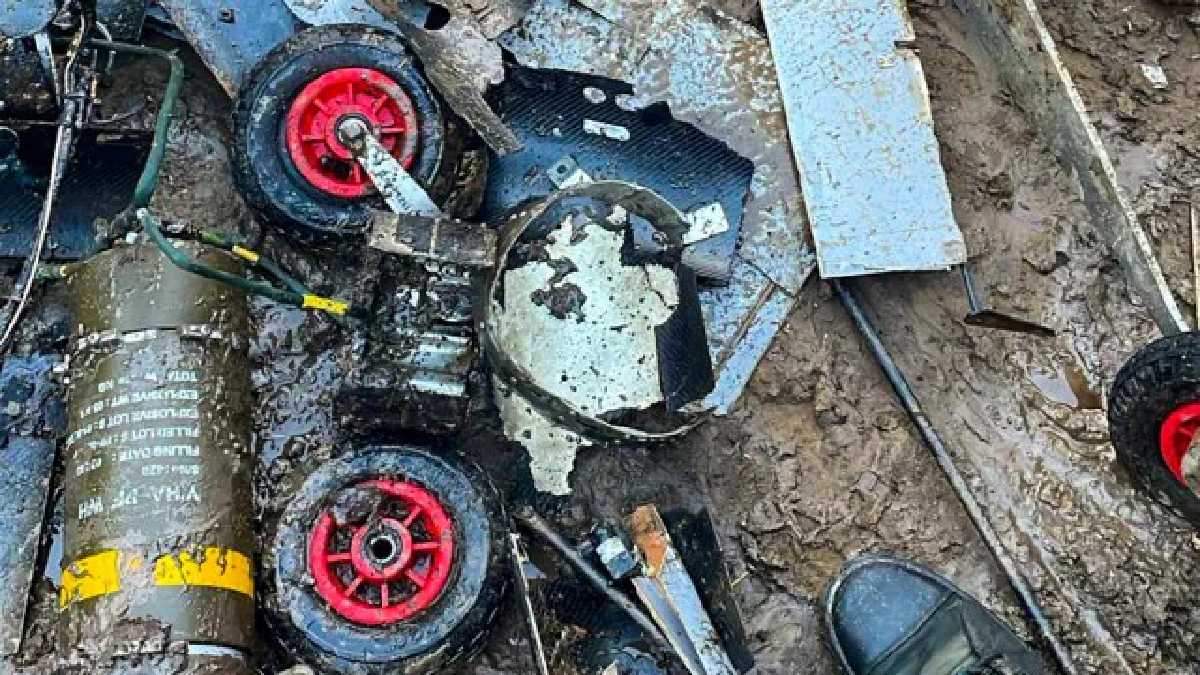 Debris of drones and other munitions from Pakistan