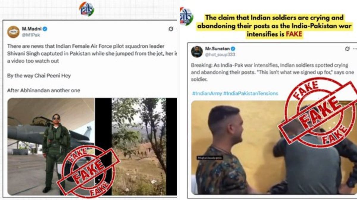 PIB Fact Check denies viral claim of Indian female Air Force pilot captured by Pakistan