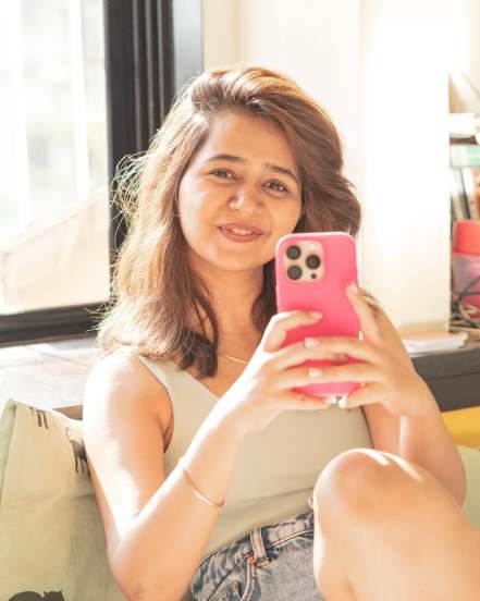 Gauri Kulkarni Denim Shorts Look